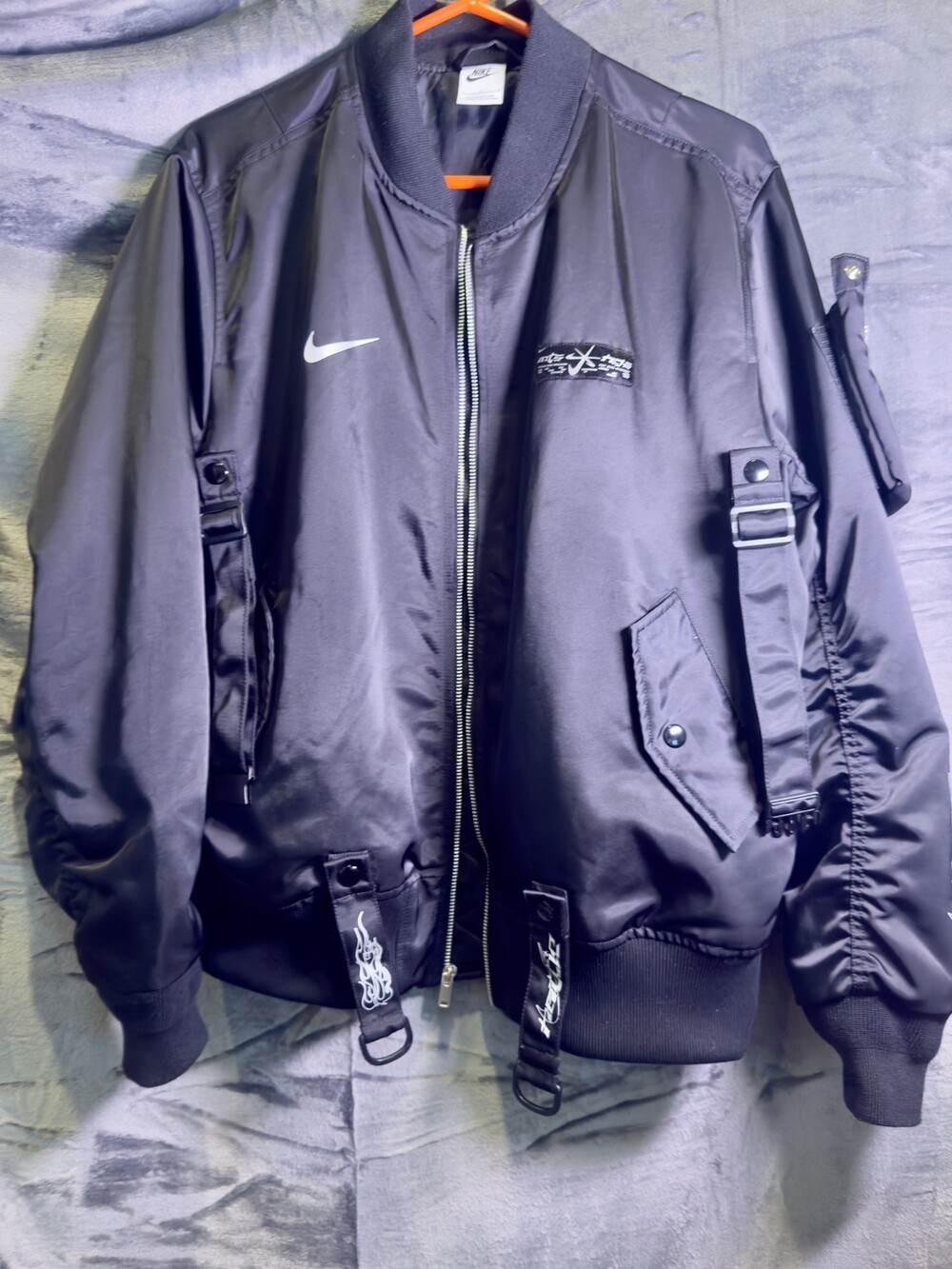 Nike Black Bomber Jacket | Size L | Megan Thee Stallion Collab